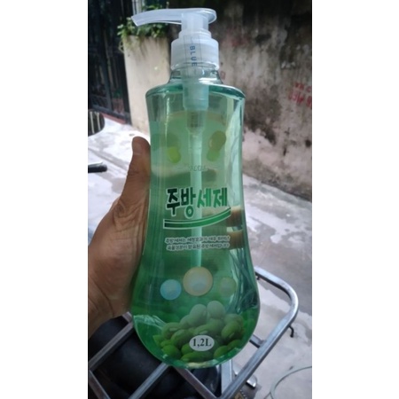 Nước rửa chén hữu cơ tinh chất gạo/đậu xanh Blue chai 1200ml