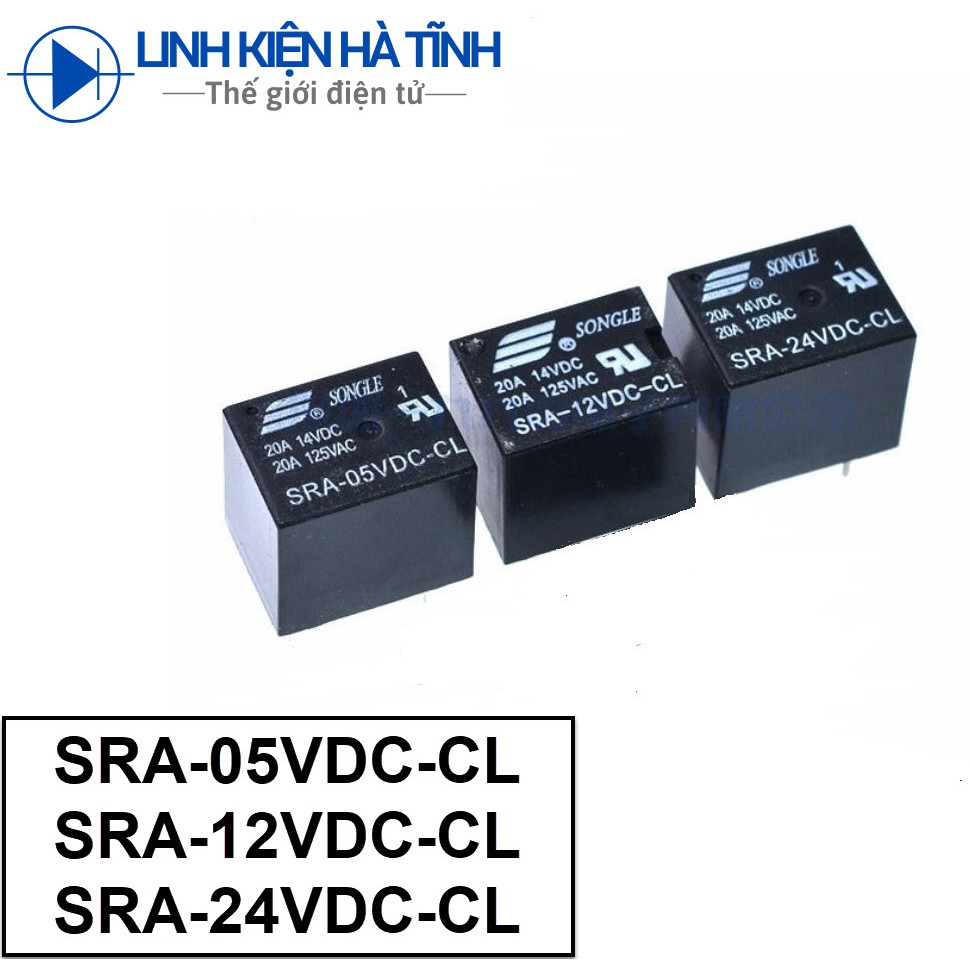 Original Songle relay SRA  SRA-05VDC-AL-CL SRA-12VDC-AL-CL SRA-24VDC-AL-CL 20A 5 chân SRA