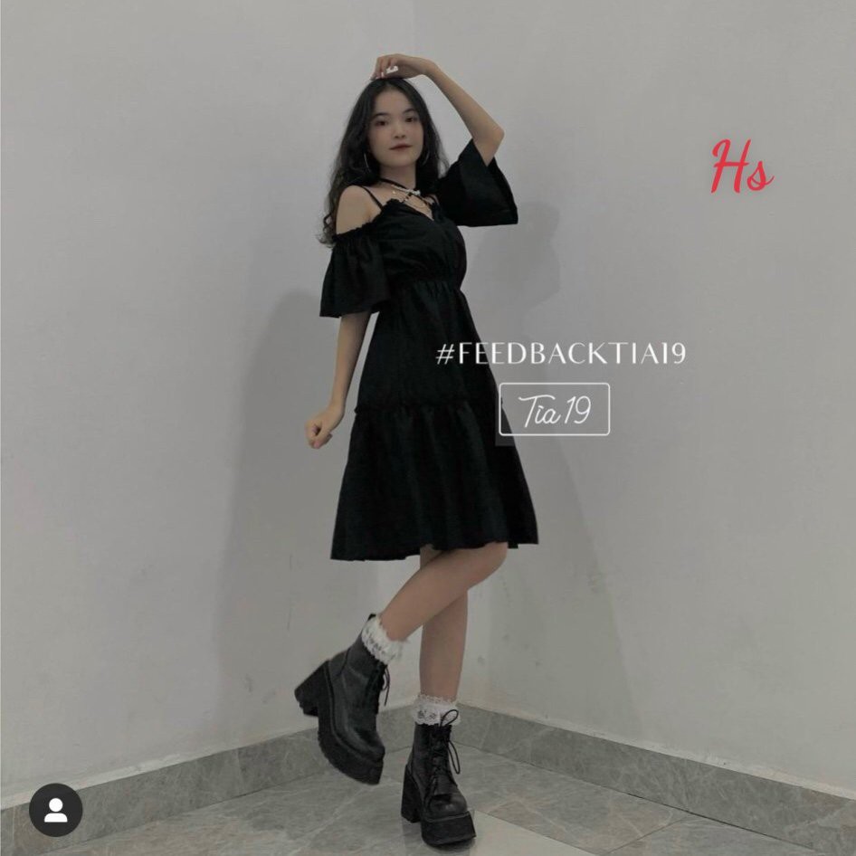 Váy Dây Ngực Trễ Vai Buộc Cổ Chất Đũi Mát Phong Cách Cá Tính Sang Chảnh Có Ảnh Thật Và Video M.Store