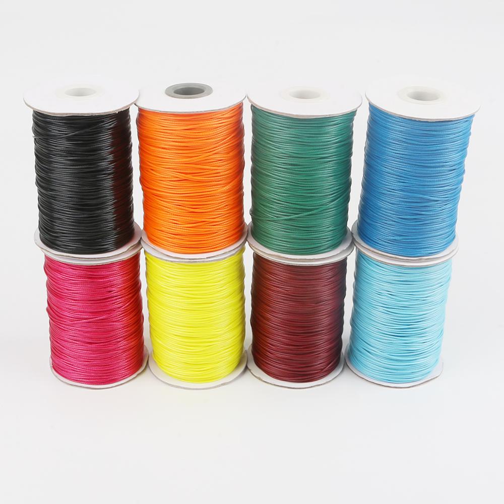 Cuộn dây cotton sáp 10m 1.5mm nhiều màu sắc dùng làm đồ trang sức