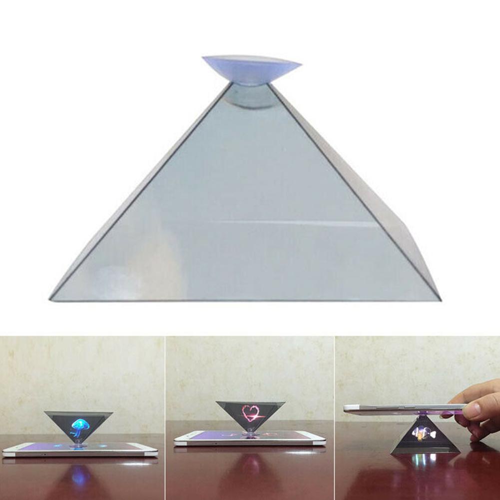 Siêu Trong Suốt 360° Máy ChiếU HìNh Kim Tự TháP 3D Holographic G4J7 Cho ĐiệN ThoạI
