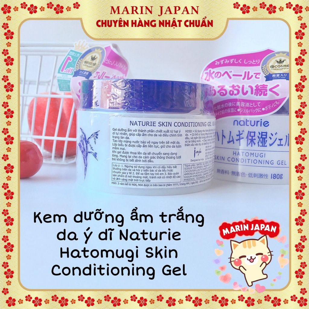 (Có video mua hàng)Kem dưỡng ý dĩ Naturie Skin Conditioning Gel Nhật Bản