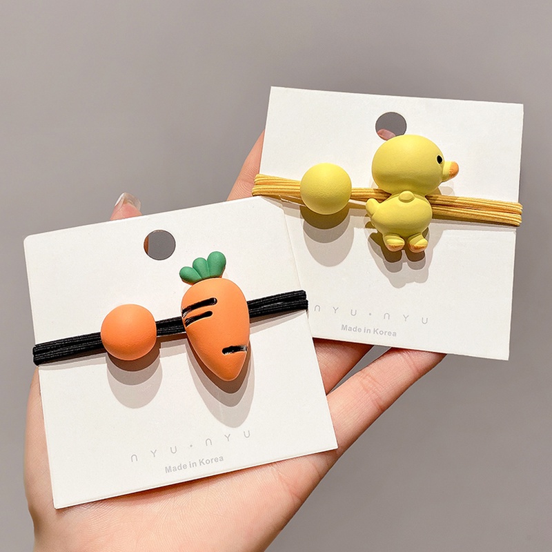 Dây Cột Tóc Hình Cà Rốt Dễ Thương Phong Cách Hàn Quốc