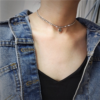 Vòng cổ Choker Mặt Trái Tim Đính Đá