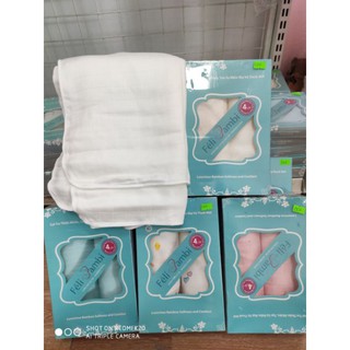 Set 2 khăn tắm sợi tre 4 lớp đa năng  Feli Bambi 90cm cho bé