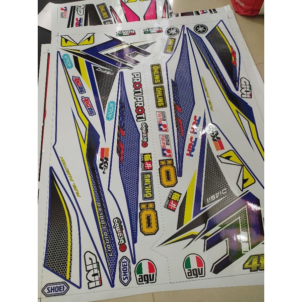 Tem Rời Decal Xe Ex 135 Lc Xanh Điểm Vàng