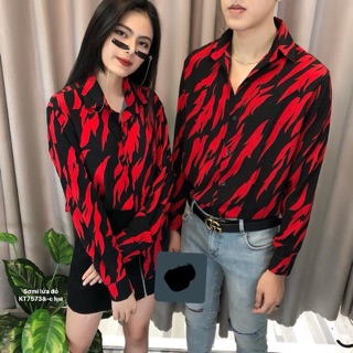 Áo sơmi vảy sơn đỏ ( KT)