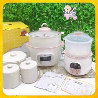 Nồi nấu cháo Bear 0.8l và 1,6l có lồng hấp BH 12 tháng