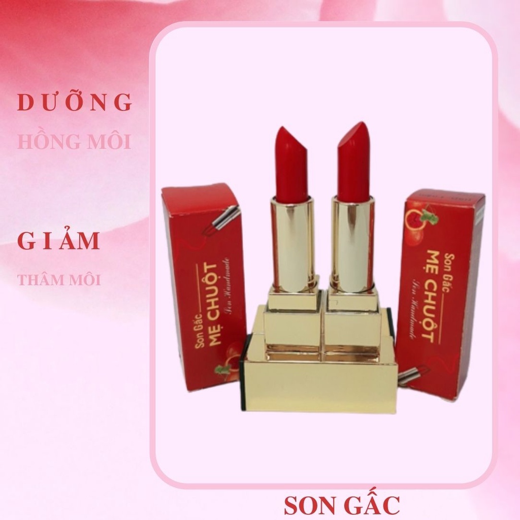 Son môi gấc handmade, dưỡng ẩm, hồng môi Mẹ Chuột