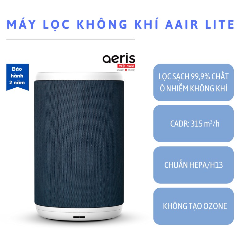 Máy lọc không khí Thụy Sỹ Aeris | Aair Lite (Blue), nhập khẩu [CHÍNH HÃNG]