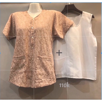 Áo bà ba cọc tay vải nõn, mỏng nhẹ thoáng mát, thấm mồ hồi cho người cao tuổi Shop Lê Đào