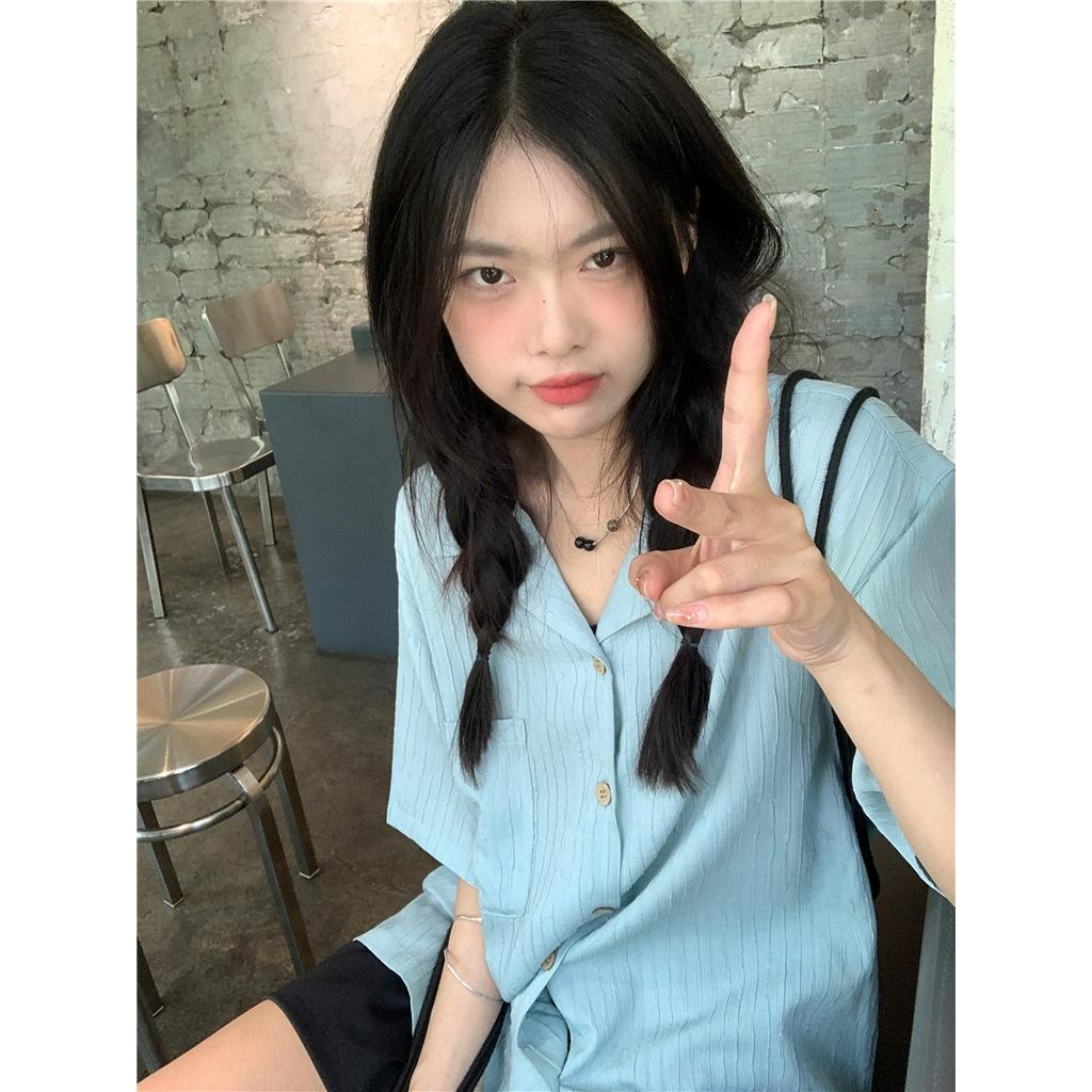 Áo Sơ Mi Dáng Rộng Ngắn Tay Thời Trang Mùa Hè Cá Tính 63079