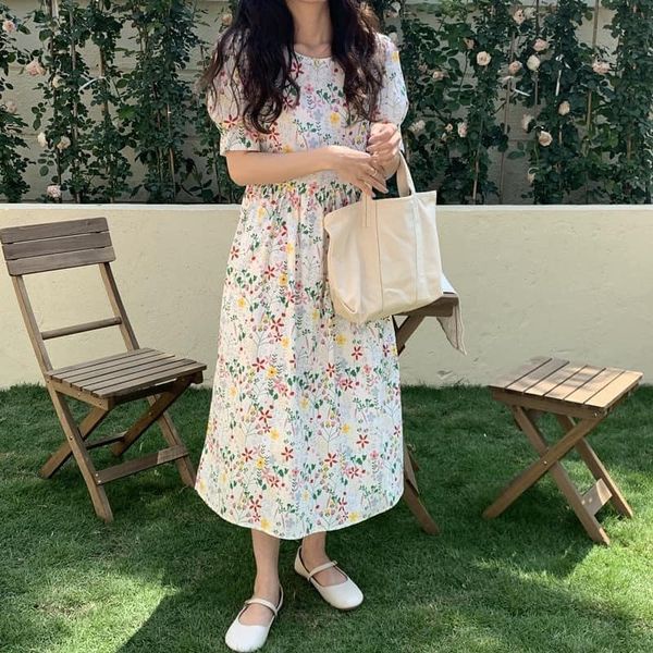 Đầm - Váy babydoll thô hoa nhí siêu xinh