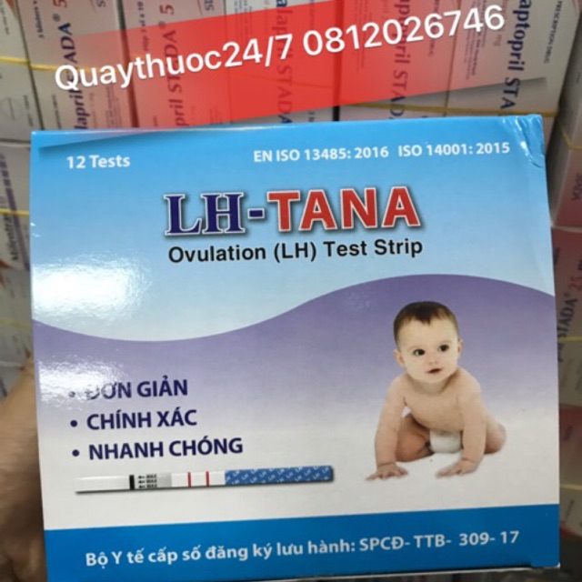 QUE THỬ RỤNG TRỨNG LH-TANA( HỘP 12 QUE)