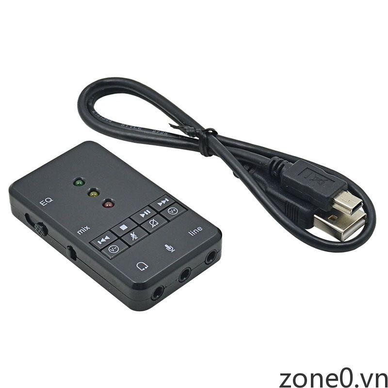 Card âm thanh đầu USB 7.1 đầu ra 3.5mm