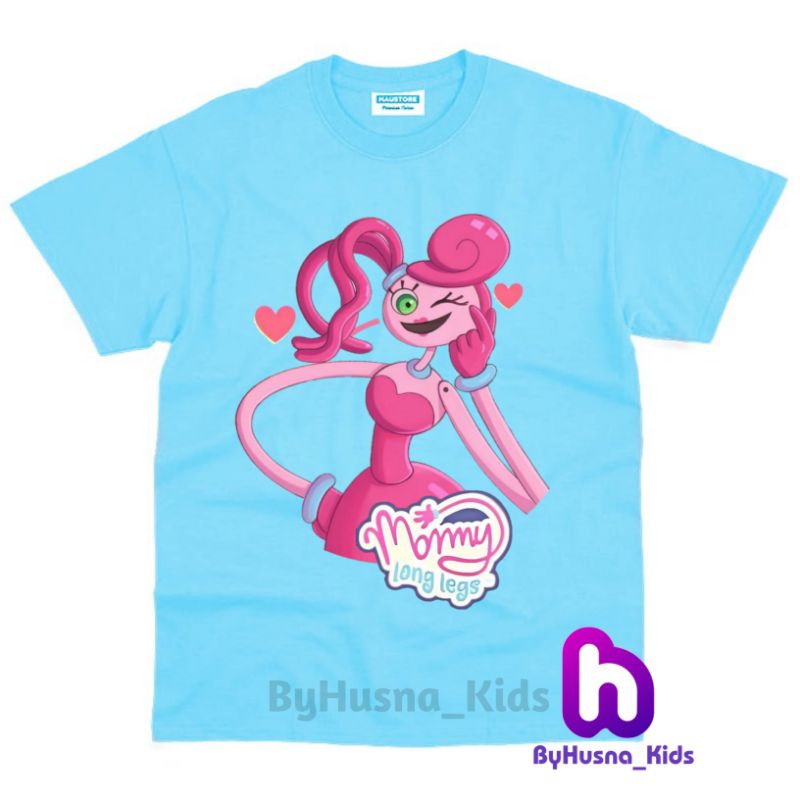 Áo thun cho bé trai và bé gái in hình Mommy LONG LEGS dễ thương, chất liệu cotton mềm mịn thoáng mát NTShirt 02