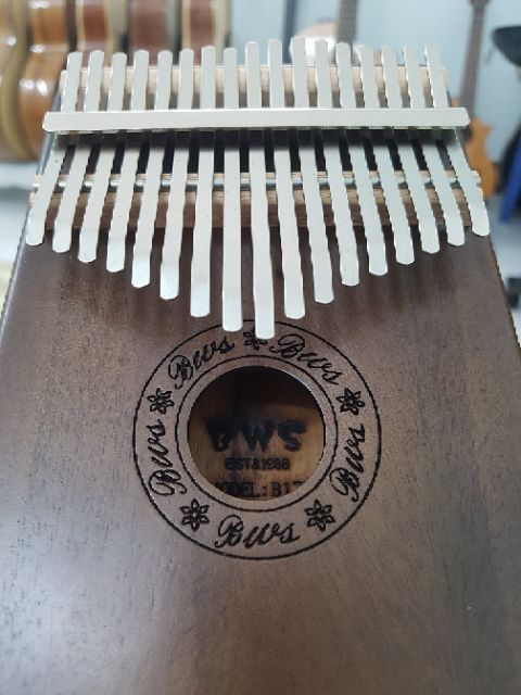Đàn Kalimba BMS gỗ mahogany 17 phím kèm túi đựng + búa chỉnh âm + dán nốt + hướng dẫn