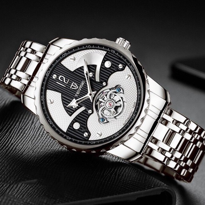 Đồng Hồ Cơ Nam TEVISE T856B Chạy Cơ Automatic Dây Thép Cao Cấp - Đồng hồ cơ cao cấp - Bảo hành 6 Tháng