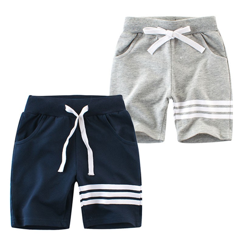 Quần Short 100% cotton Họa Tiết Kẻ Sọc Thời Trang Mùa Hè 2023 Cho Bé Trai Và Gái 1-10 Tuổi