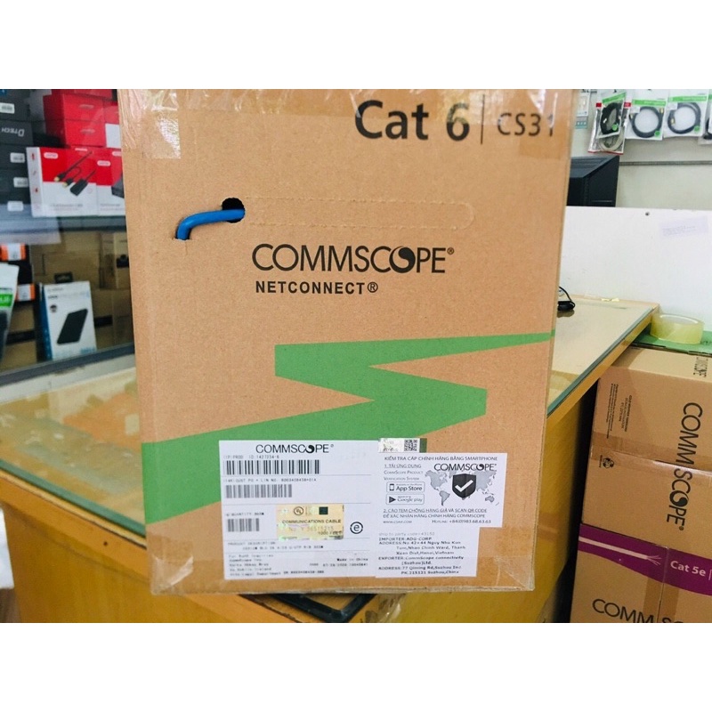 Dây cáp mạng lan cat6 Commscope AMP 1427254-6 cuộn 305m