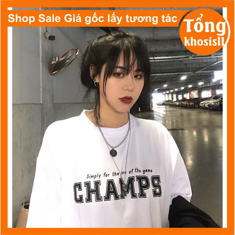 🌟 ✨Áo thun tay lỡ CHAMP 🌟 ✨Phông hè phom rộng nam nữ unisex