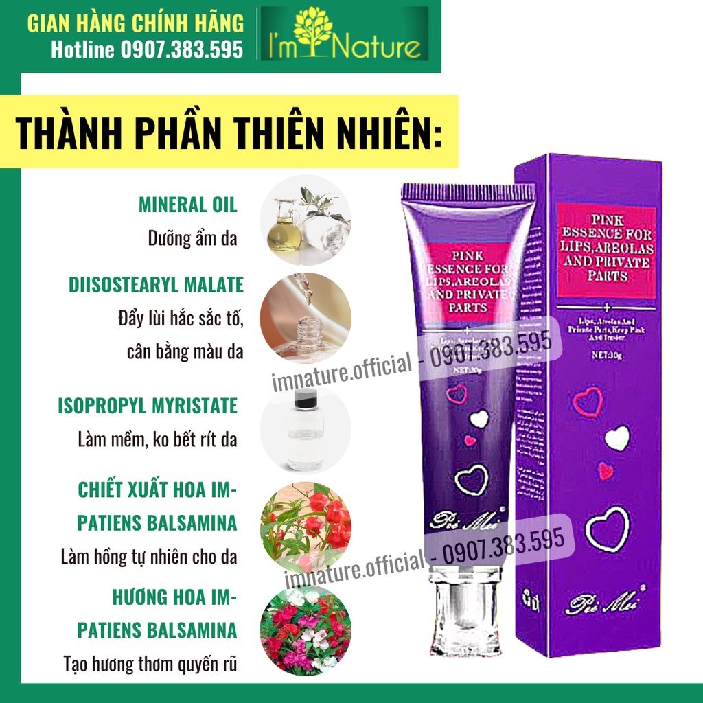 Kem Khử Thâm Dưỡng Hồng Môi - Nhũ Hoa - Vùng Kín Pei Mei 30g