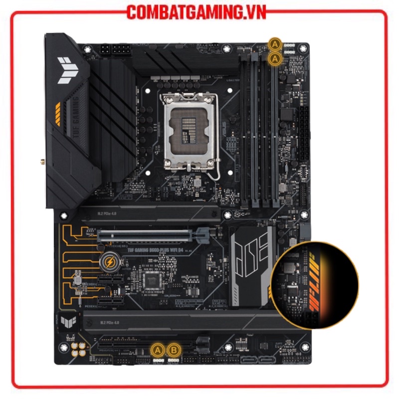 Bo Mạch Chủ Asus Tuf Gaming B660 Plus Wifi DDR4 (Socket Intel LGA 1700 / Wifi 6 / Bluetooth 5)