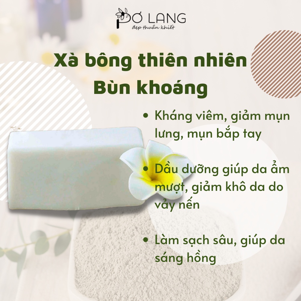 Xà bông bùn khoáng dưỡng da Pơ Lang bánh 100gam