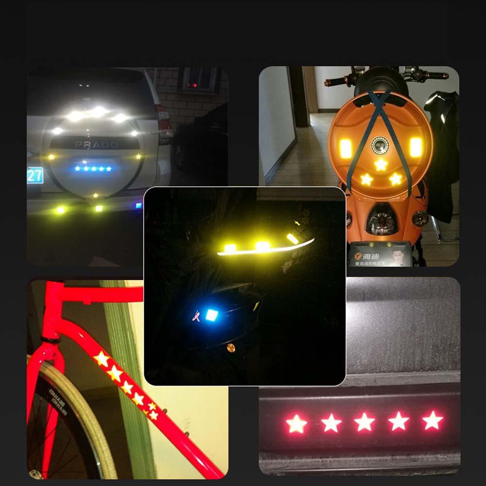 Miếng Dán Phản Quang Đa Năng Hình Ngôi Sao Năm Cánh Trang Trí Xe Hơi