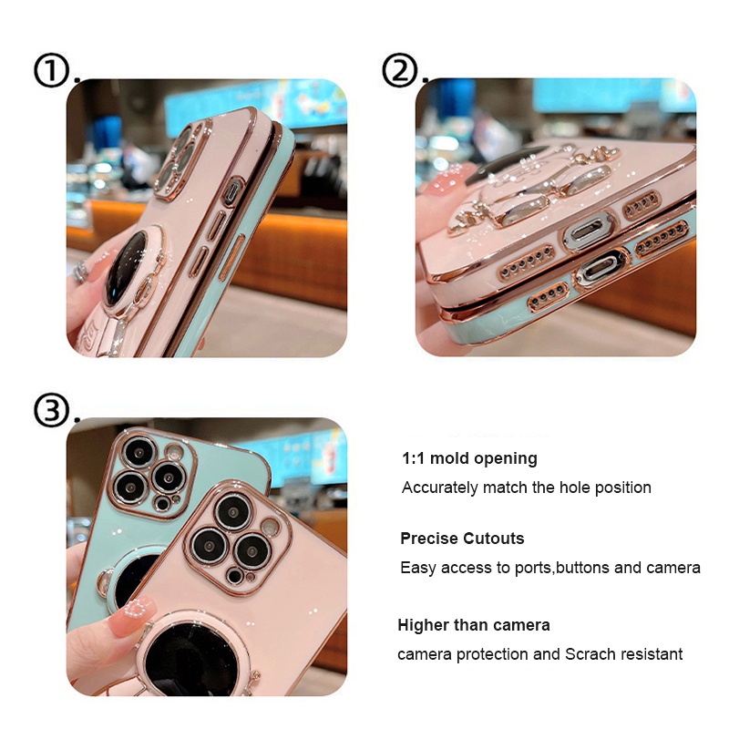 6d Plating Astronaut Stand Case Vivo S1 Pro V15 V15 Pro S1 V11i Z3i Y91C Y1s Y81 Y81i Y91 Y95 Lens Protective Cover