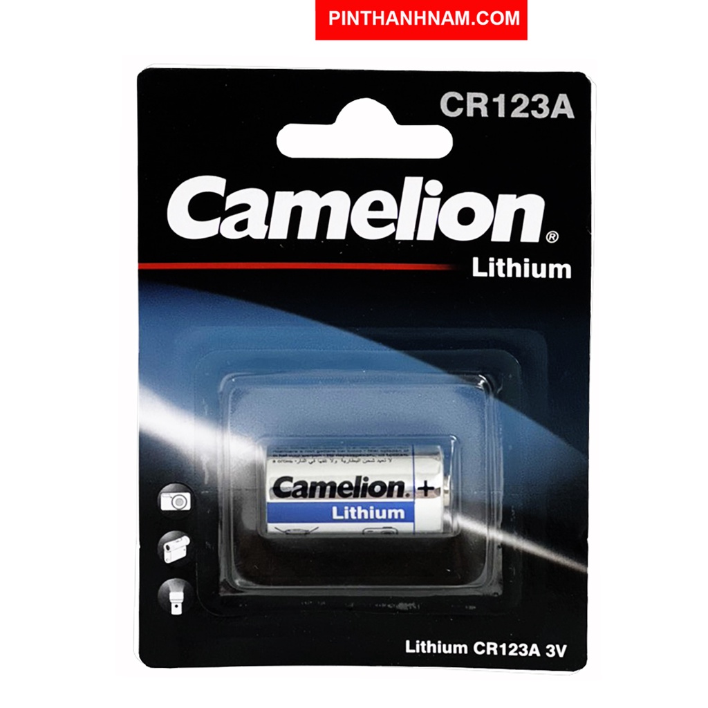 Pin CR123A Camelion lithium 3V vỉ 1 viên