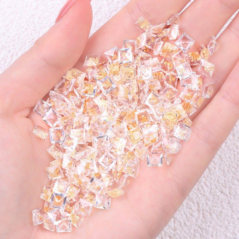 Phụ Kiện Trang Trí Móng Tay Nghệ Thuật Hình Vuông Bằng Resin|Cuộn Giấy Foil Dùng Trang Trí Móng Tay Nghệ Thuật