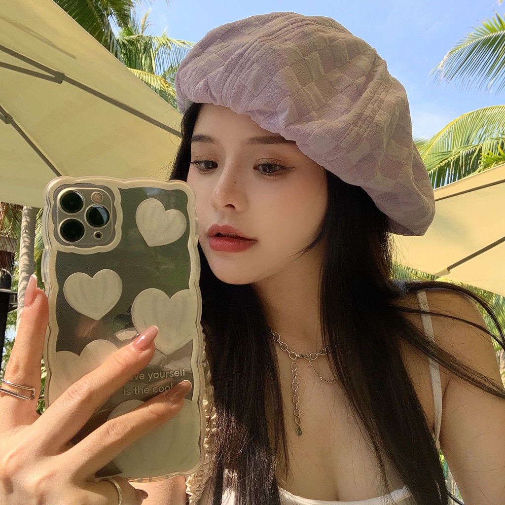 Mũ nồi Mg STUDIO kẻ ô caro cỡ lớn