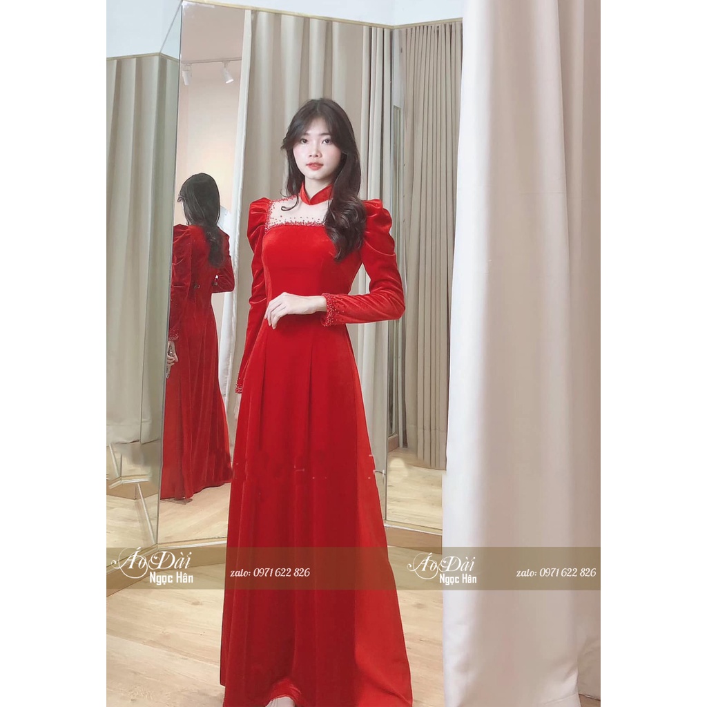 Áo Dài Cô Dâu Cưới Hỏi AD26