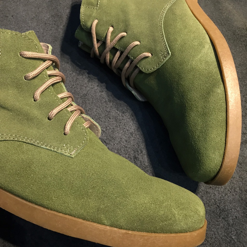 🍁RẺ VÔ ĐỊCH🍁 Giày boots nam cao cổ buộc dây đế bằng da bò lộn màu xanh Olive 1929 SueceOlive Sr7 | BigBuy360 - bigbuy360.vn