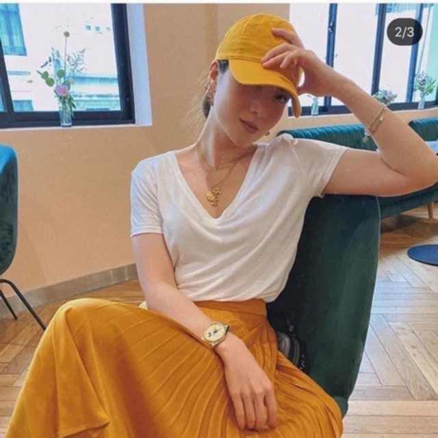 Áo thun cổ tim đũi giấy siêu hot