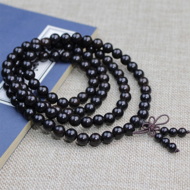 Chuỗi 108 Hạt Gỗ Tự Nhiên 8mm Dành Cho Nam Và Nữ