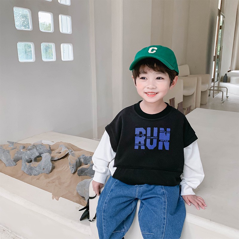 Áo sweater mix màu lạ mắt cho bé A828