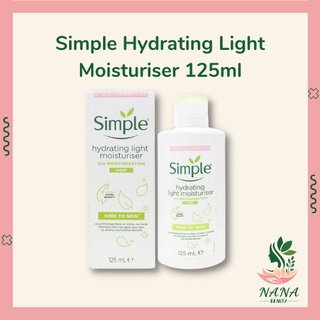 Sữa Dưỡng Ẩm Simple Hydrating Light Moisturisation Cấp Ẩm Và Làm Dịu Da 125ml