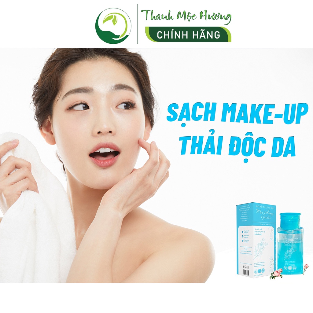 Nước tẩy trang hoa hồng Mộc Hương Garden Thanh Mộc Hương làm sạch dịu nhẹ 200ml