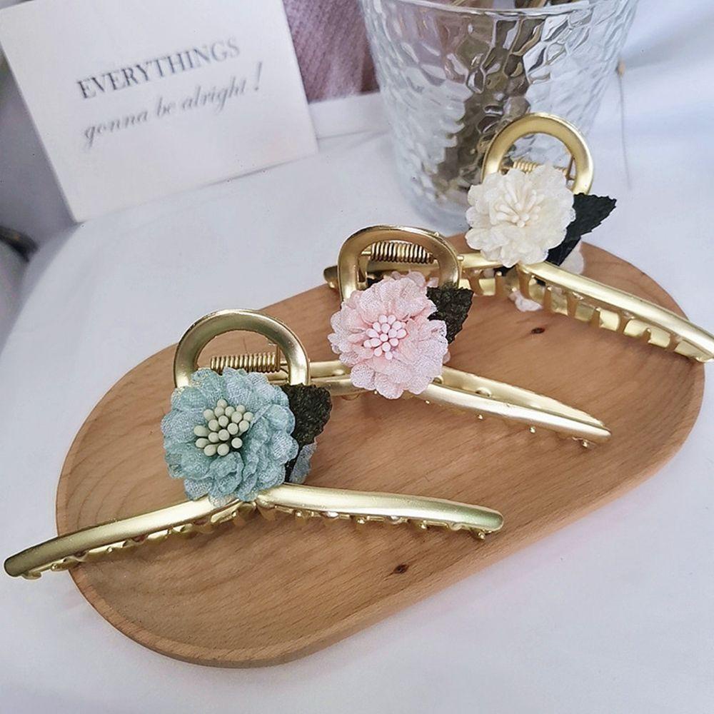 Kẹp Tóc Hoa Hồng Bằng Hợp Kim Phong Cách Hàn Quốc Ngọt Ngào Cho Nữ