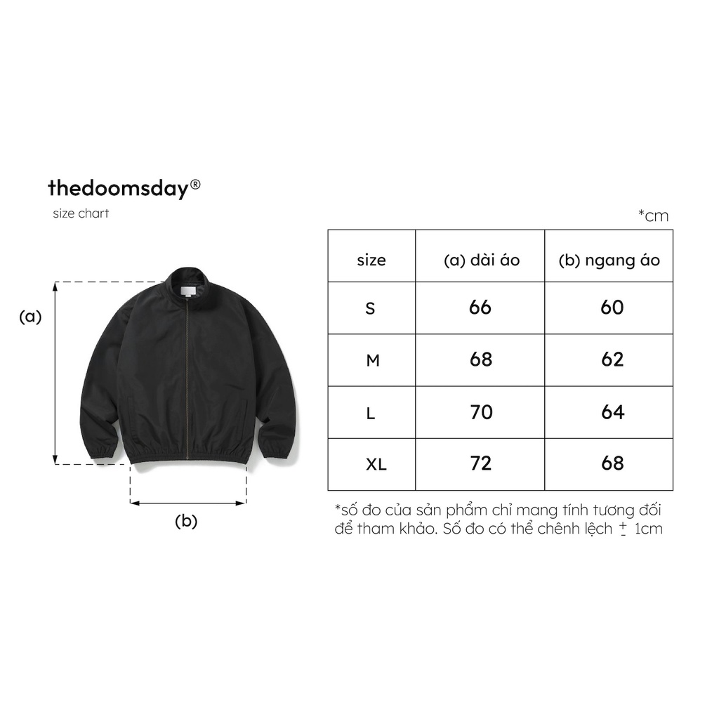 Áo khoác dù 2 lớp có lót bông TDD INTL JACKET / Màu kem