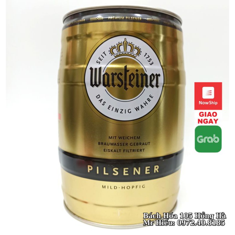 Bia bom Warsteiner nội địa Đức 5 lít