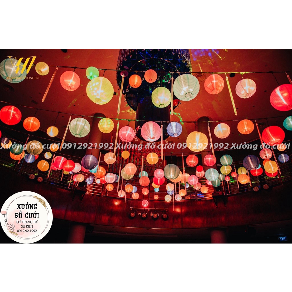 🏮 Đèn Lồng Vải Lụa Size 20cm Trang Trí Trung Thu 🏮