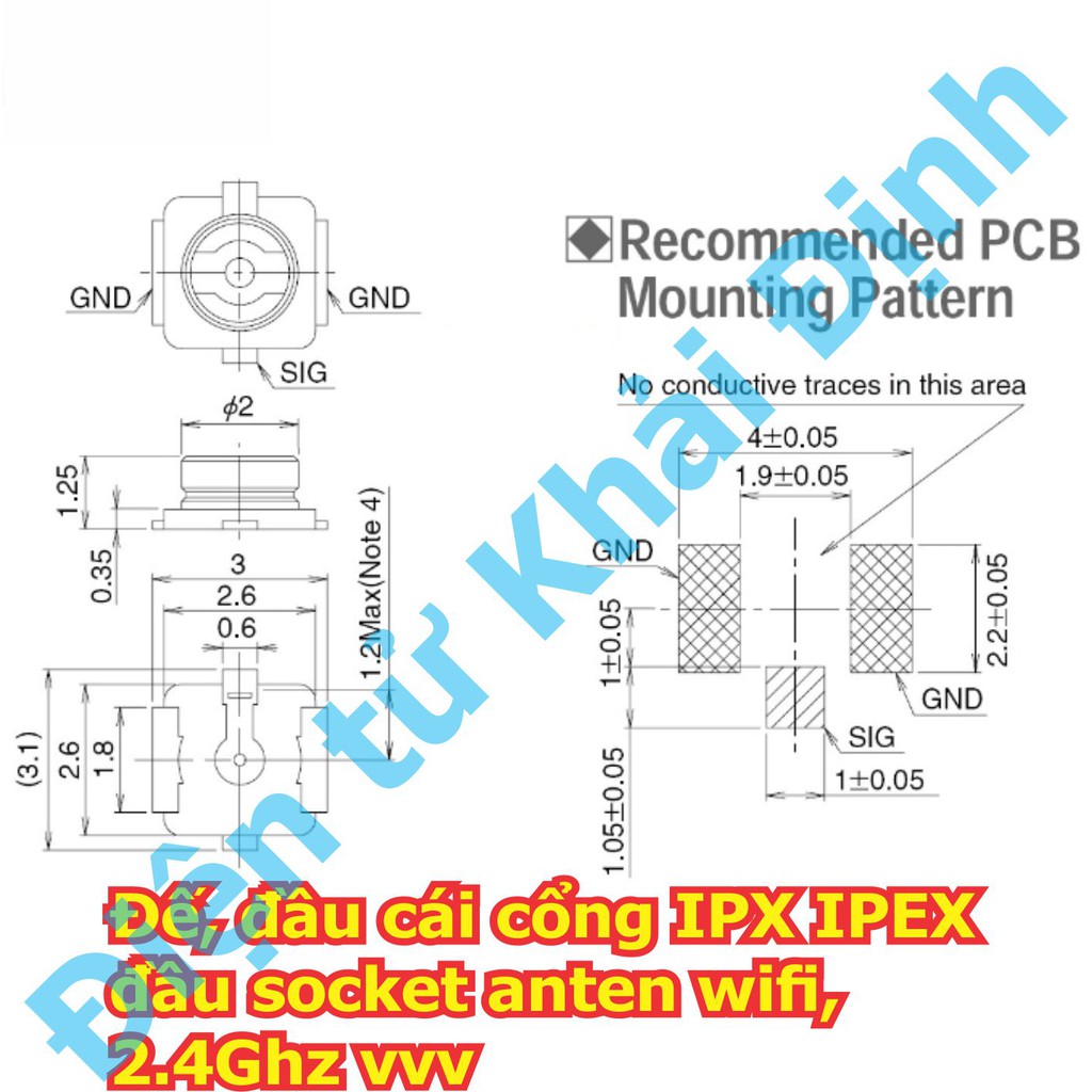 10 cái Đế, đầu cái cổng IPX IPEX đầu socket anten wifi, 2.4Ghz vvv kde5776