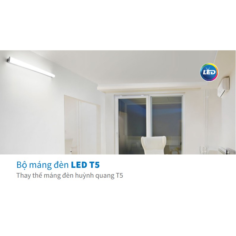 Máng LED T5 Philips BN068C 1m2/0m9/0m6/0m3 14W/10.6W/7W/3.6W ( trắng/ trung tính/ vàng)- bảo hành 24 tháng- tặng dây cáp