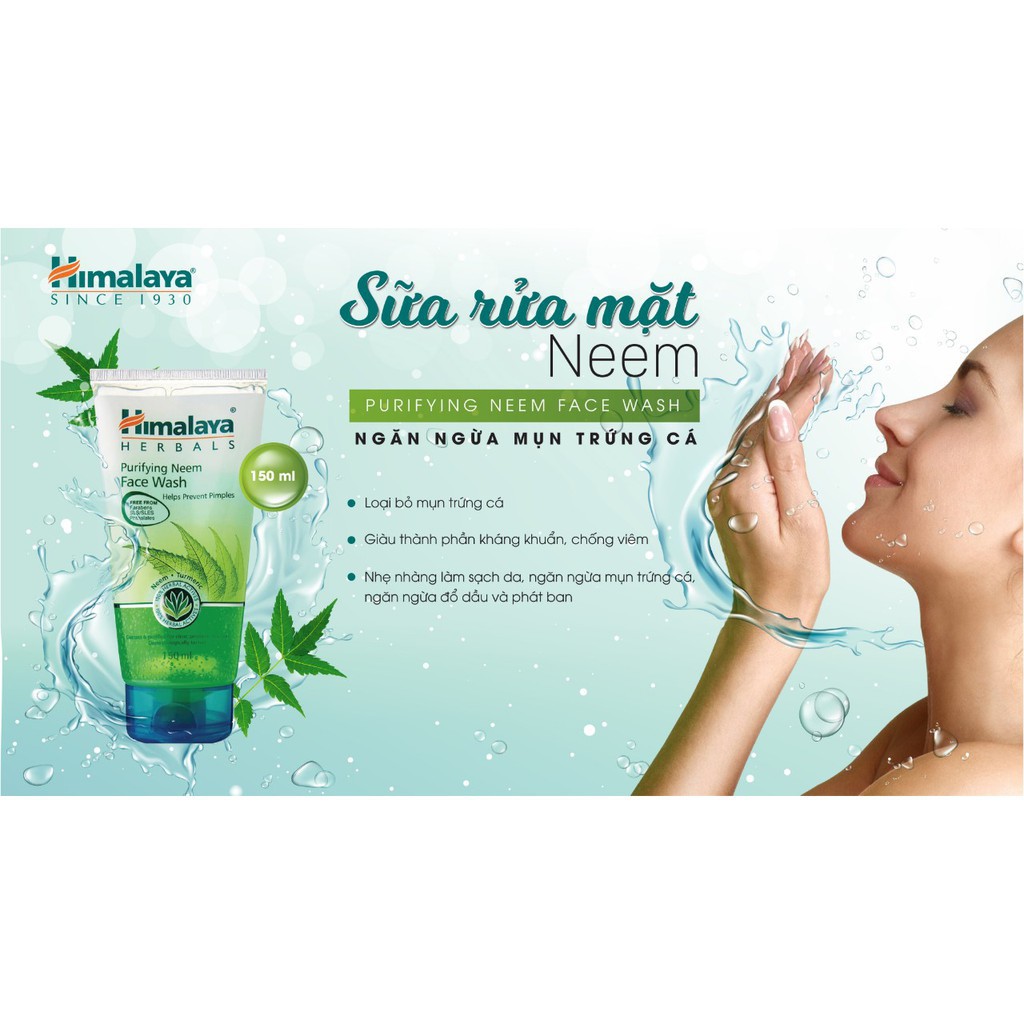 Sữa rửa mặt mụn sạch da Himalaya Purifying Neem Face Wash