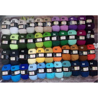 3.Len Milk cotton 125gr (hồng-cam-nâu-vàng)