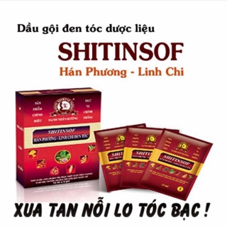Combo dầu gội đen tóc shitinsof Hán Phương Linh Chi đen tóc