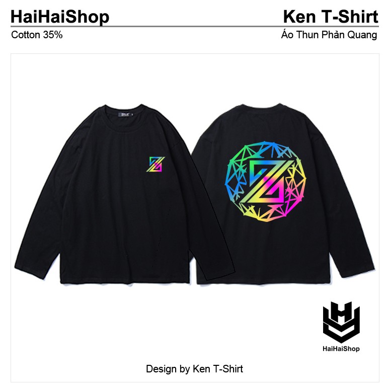 Áo Thun Phản Quang 7M Chữ Z Tay Dài Oversize Form Rộng Nam Nữ Unisex